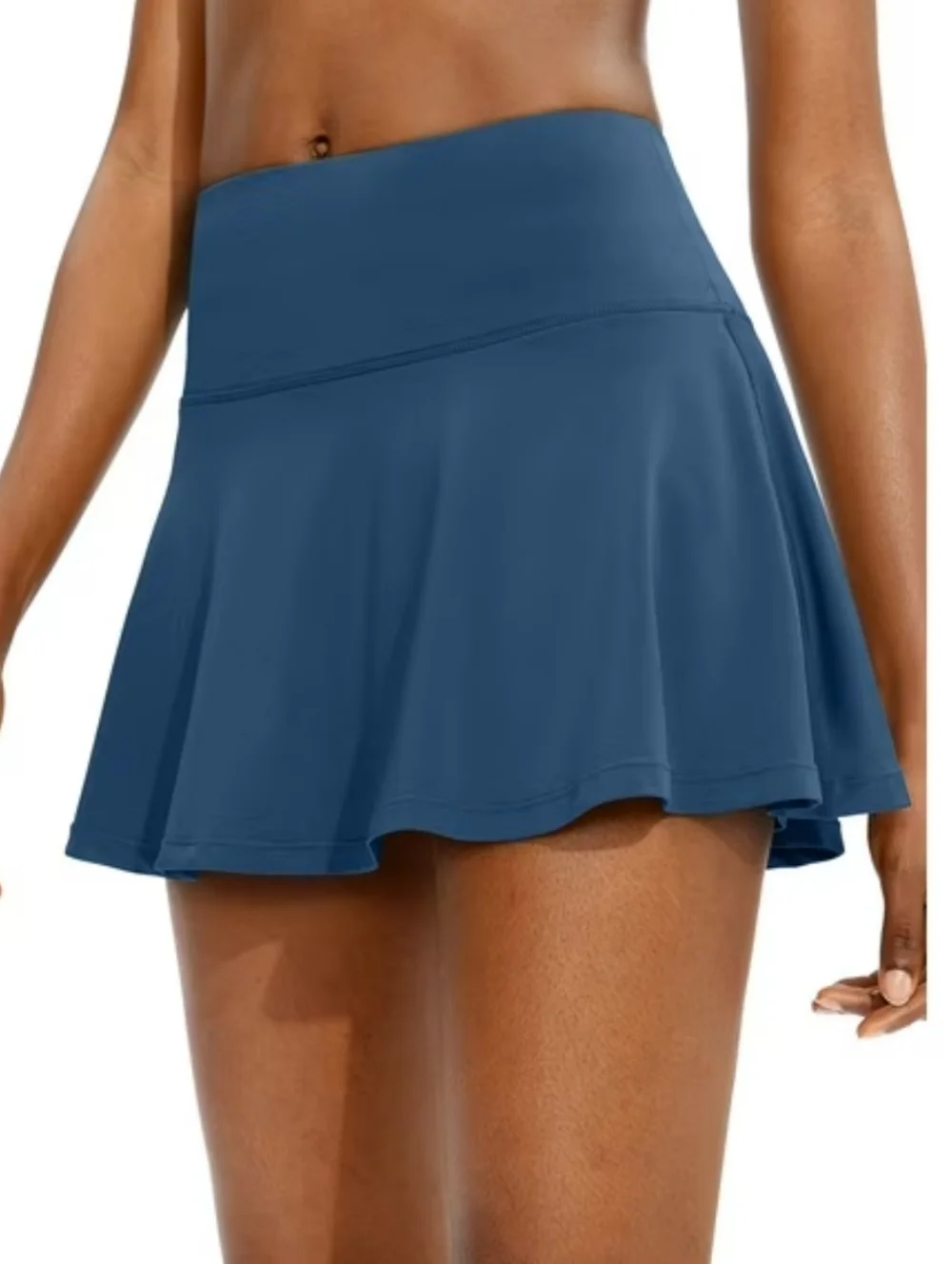 Women's Workout Dress High Waisted Casual Pleated Sporty Skirt Teal New With Tag